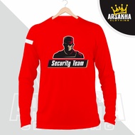 Kaos Lengan Panjang Security Team Satpam Keren Baju Distro Katun Combed 30s by Arsakha Clothing