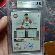 [Chính hãng Beckett]Thẻ cầu thủ bóng rổ Slab NFL Beckett 85 Rod Gardner có chữ ký cùng Mảnh Áo Upper