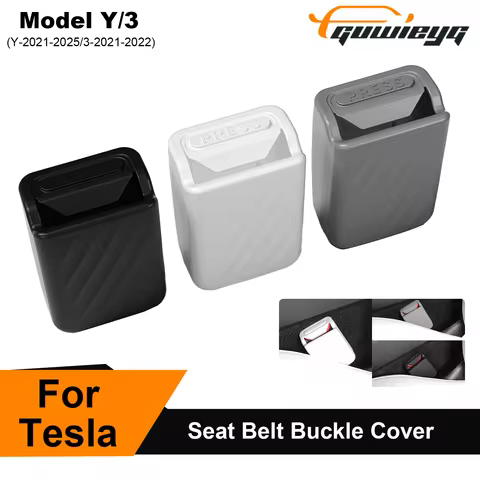 Silicone Seat Belt Buckle for Tesla Model 3/Y – Compatible with 2021-2025 Model Y Juniper & 2021-202