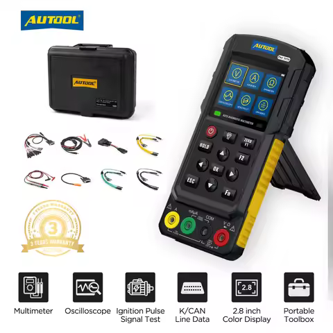AUTOOL DM303 Car Diagnostic Multimeter Engine Analyzer Voltage Oscilloscope Diode Resistance Test Oh