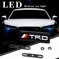 【Big Sale】1ชิ้นรถด้านหน้า Grille โคมไฟไฟตกแต่งแอลอีดีเรืองแสง Grille Emblem สำหรับ TRD โลโก้สำหรับโต