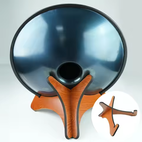 Solid Wood Drum Stand Portable Handpan Storage Rack Stable Tongue Drums Display Holder Professional 