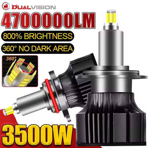 4700000LM 3500W 3D 360 H7 Led Canbus Car Headlight Bulb H11 H1 HB3 9005 HB4 9006 9012 Automotive Fog