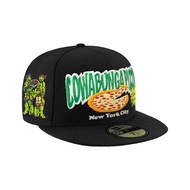 NEW ERA 59FIFTY 5950 Exclusive Custom Ninja Turtles Superhero Pizza Baseball Cap Full ⫷ ScrewCap ⫸ n