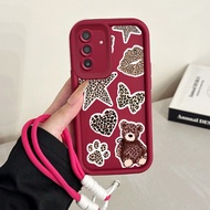 GANTUNGAN Casing hp for Samsung A17 4G A17 5G M17 5G F17 5G Case Candy Pattern Casing Tianyan Kesing