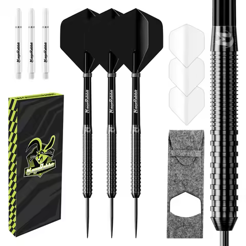 MageRabbit Pegasus Professional Tungsten Steeltip Darts Set Available in 23 Gram with Flights, Stems