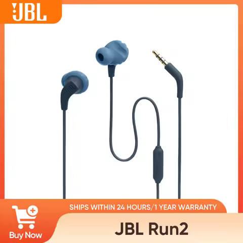 JBL Endurance Run 2 Wired - Waterproof Wired Sports in-Ear Headphones, JBL Pure Bass Sound, Hands-Fr