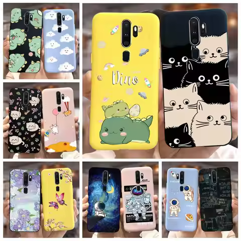 For Oppo A9 2020 Case Oppo A5 2020 Cute Dinosaur Cartoon Cover Soft Silicone Phone Case For Oppo A11