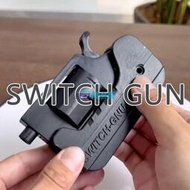 幽靈Switch-Gun折疊左輪手小槍雙動雙軸承連發軟彈槍仿真金屬模型