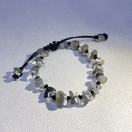 Labradorite x Clear quartz bracelet 3.5- 4mm Water element & Wood element