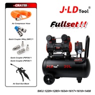 JLD Mesin Kompresor Angin 30L Kompresor Listrik mini lengkap 1100W Air Compressor 0.8MPa Kompresor A