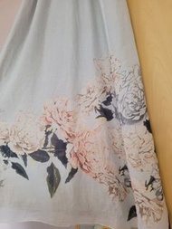 Beloved French Label Cop Copine Floral Maxi Dress with Signature Fringe Belt