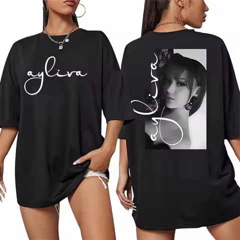 Die Ayliva Tour 2025 Print Graphic T-Shirts Men Women Fashion High Quality Vintage T Shirt Hip Hop O