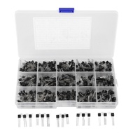 600 Pcs Transistors Assortment Kit NPN TO-92 PNP 2N2222-S9018 Straight Plug Transistor