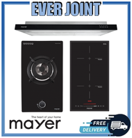 Mayer MMGH310H Domino Gas Hob + MMIH30CS  Domino Induction Hob + MMSI900LEDHS [90cm] Slimline Hood + Free Cookware