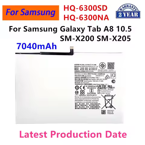 Brand New HQ-6300SD/HQ-6300NA 7040mAh Replacement Battery For Samsung Galaxy Tab A8 10.5 SM-X200 SM-