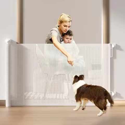 New Product Telescopic Door Fence Indoor Staircase No Punching Children's Protective Fences Dog Fenc