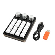 16Key 3 Knob Mini Macropad Copy Pastes Portable Mechanical Keyboard with Backlit
