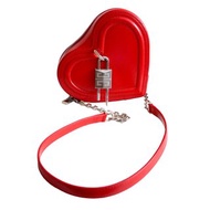 全新GIVENCHY紅色心形真皮斜挎手袋包包 4G銀色鎖頭吊飾 法國名牌