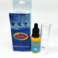 Chlorine test solution kit for pond water