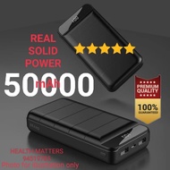 50000mah powerbank real capacity 50K powerbank big capacity power bank portable charger. CE, FCC, RoHS Certified