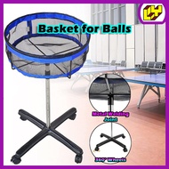 Ping Pong Ball Collector Table Tennis Training Storage Basket with Stand Movable Portable Ping Pong Ball Cart