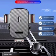 Car Phone Holder, 2024 New Universal Phone Holder with Hook Clip, Automatic Locking Without Blocking