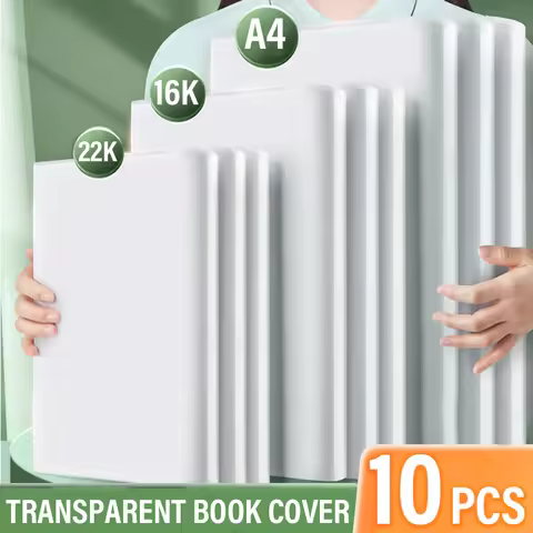 22K/16K/A4 Transparent Book Cover Waterproof PVC Clear Protective Sleeve For Books Notebook Journal 