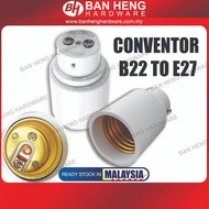 B22 TO E27 LAMP LIGHT BULB BASE SOCKET CONVENTER ADAPTOR