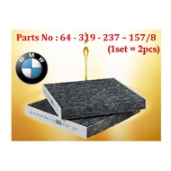 BMW - F25 F26 N20 N47 N52 N54 N55 X3 X4 X-Drive Aircond Filter Cabin Air Filter (1set X 2pcs) 64-319