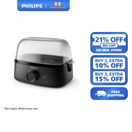 (NEW) PHILIPS Electric Egg Cooker 3000 Series HD9137/91, 400W, Poached, Soft, Medium, Hard Boil, 6 E