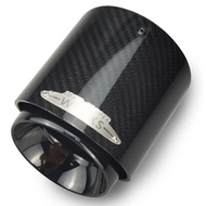 1 Pc Black Glossy Carbon Fiber Exhaust Muffler Tips Fit For Mini Cooper F54 F55 F56 F57 F60 R55