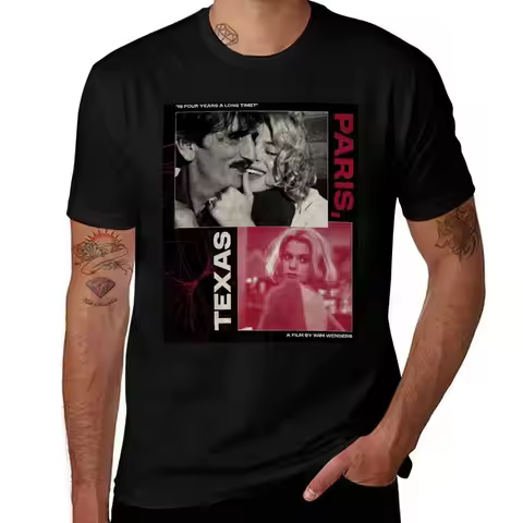 Paris, Texas (1984) - Poster T-Shirt t shirts cotton 100% T-Shirt