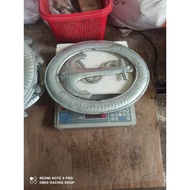 ornamen pagar besi tempa klasik minimalis motif ring jangkar dua sisi muka