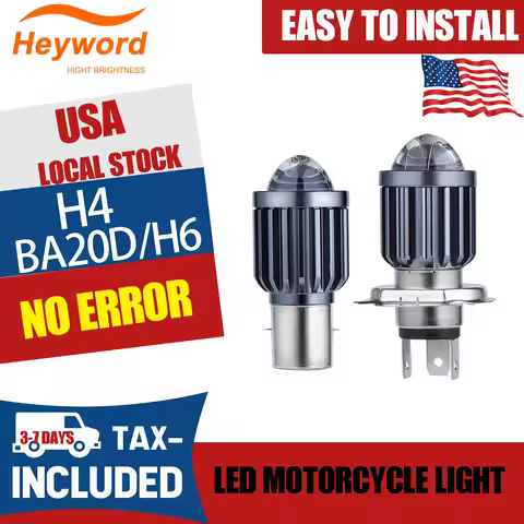 1PCS 10000LM H4 LED Motorcycle Headlight H6 BA20D P15D Led CSP Lens White Yellow Hi Lo Beam Motorbik