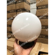 TERLENGKAP! Meval Kap Lampu Taman Outdoor Bulat Putih / Plain Clear/ Prismatic / Ice Cream 8 Inch 20