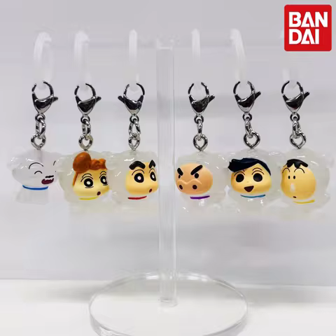Bandai Crayon Shin Chan Gashapon Vol3 Charms Shiro Himawari Kazama Bo Chan Masao Collectible Keychai