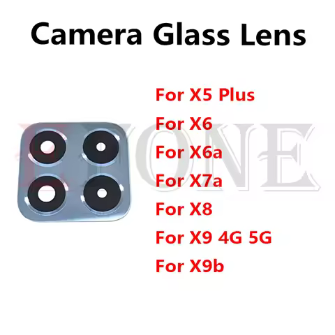 For Honor X5 Plus X6 X6a X7a X7b X8 5G X8b X9b X9 4G 5G Rear Back Camera Glass Lens With Glue