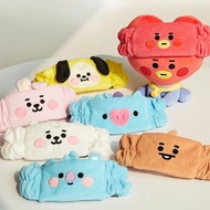 Korean BTS BABY BT21 Cartoon Turban Plush Headband Cosplay Custume Facial Washing Unisex