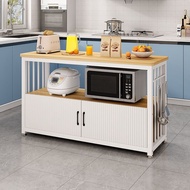 Kitchen Rack Storage Rack Floor Multi-Layer Storage Rack Storage Cabinet Household Cutting Station Multi-Function Microwave Oven   Household products
