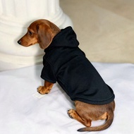 2025 New Pet Clothes, Dog Clothes, Dachshund Solid Color Hoodie, Extended Hoodie, Casual Sporty Styl
