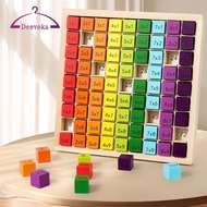 [deevoka] Rainbow Multiplication Board 9x9 Times Table Tray Preschool Learning Toy Times