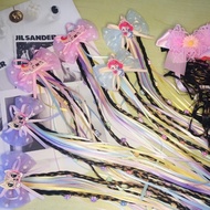 Jakblang Children Hair fringe Twin clip ribbon bow hair clip kids hair accessories