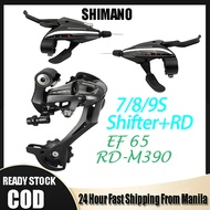 Shimano M390 7 8 9 speed Rear Derailleur MTB EF65 Shifter 7 speed 8 speed shifter9 speed bike parts