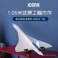 Compatible with Lego10318Concorde Airplane Model Building Blocks Toy for Boys and Girls, Giant Gift