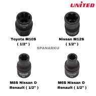 1/2" Ribe Socket M12S, M10S, M8S & M6S