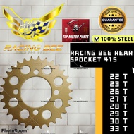 REAR SPOCKET 415 - 22T/23T/26T/27T/28T/29T/30T/33T EX5/DREAM RACING BEE SPOCKET BELAKANG