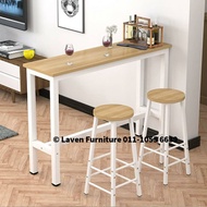 Bar Table Only  Wood Table Top  Metal Leg   For Kuching-Samarahan SARAWAK ONLY 