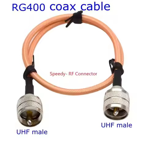 RG400 Double Shielded Cable UHF PL259 Male Plug To UHF PL259 Male Plug Connector RF Coaxial Pigtail 