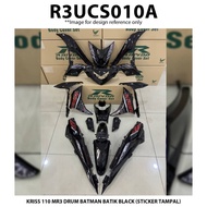 Rapido Cover Set Modenas Kriss 110 MR3 Drum Batman Batik Black Red Blue Sticker Tampal Motor Kriss11